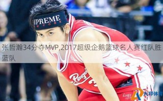 张哲瀚34分夺MVP,2017超级企鹅篮球名人赛红队胜蓝队