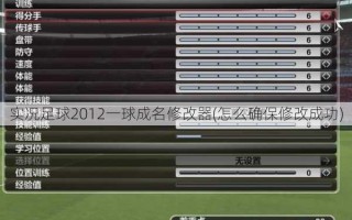 实况足球2012一球成名修改器(怎么确保修改成功)